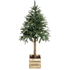 Sapin Artificiel Dans Un Cube En Bois-DecoWoerner Clearance