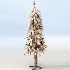 Sapin Artificiel Enneigé Sapin Des Alpes Avec LED 60 Cm-DecoWoerner Outlet