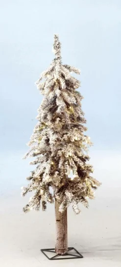 Sapin Artificiel Enneigé Sapin Des Alpes Avec LED 60 Cm-DecoWoerner Outlet
