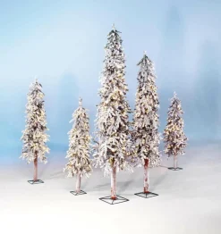 Sapin Artificiel Enneigé Sapin Des Alpes Avec LED 60 Cm-DecoWoerner Outlet