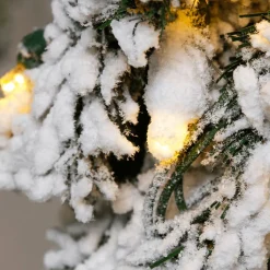 Sapin Artificiel Enneigé Sapin Des Alpes Avec LED 90 Cm-DecoWoerner