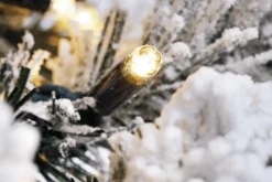 Sapin Artificiel étroit, Enneigé Avec LED 150 Cm-DecoWoerner Outlet