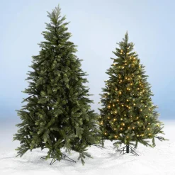 Sapin De Noël Artificiel Nordmann Avec LED 180 Cm-DecoWoerner Outlet