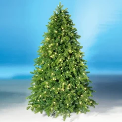 Sapin De Noël Artificiel Nordmann Avec LED 180 Cm-DecoWoerner Outlet