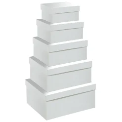 Set De Boîtes Cadeau Avec Couvercle Métallisé 5 Pièces-DecoWoerner Online