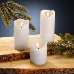Set De Bougies LED En Cire 3 Pièces 7,5 Cm Ø, 15/12,5/10 Cm De Haut-DecoWoerner Hot
