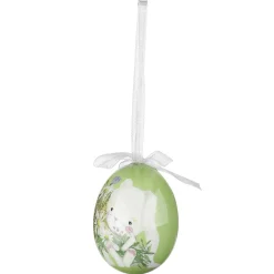 Set D'oeufs De Pâques à Suspendre En Mousse, Jaune Avec Motif De Lapin Et Noeud 8pcs.-DecoWoerner Clearance
