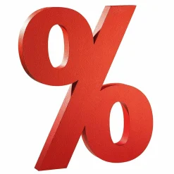 Signe De Pourcentage 3D, Haut. 90 Cm-DecoWoerner New