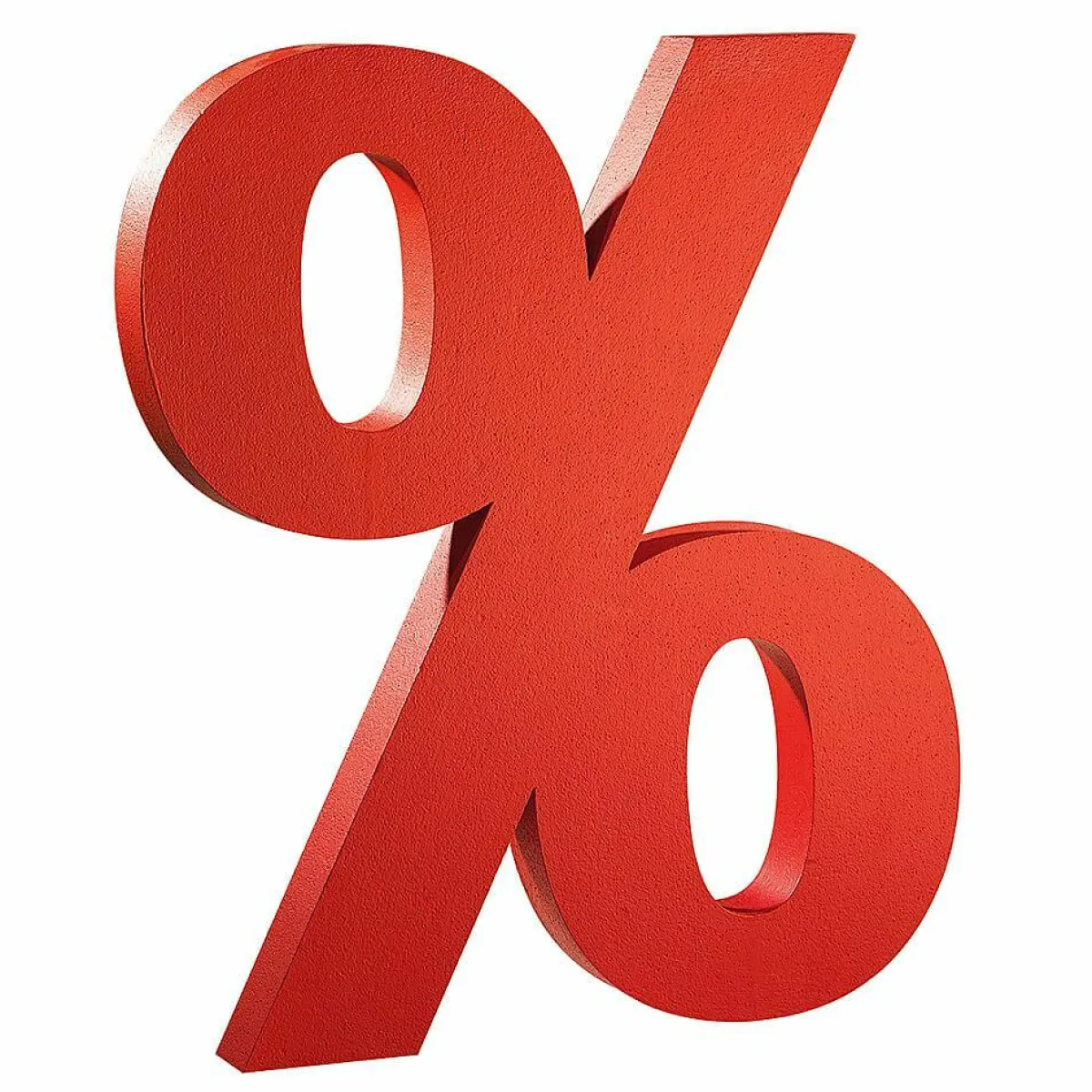 Signe De Pourcentage 3D, Haut. 90 Cm-DecoWoerner New