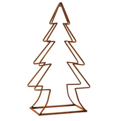 Silhouette De Sapin En Métal Avec Patine Rouille Noble 49 X 23 X 90 Cm Brun-DecoWoerner Outlet