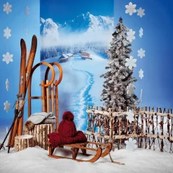 Skis Déco En Bois, Long. 140 Cm-DecoWoerner Sale