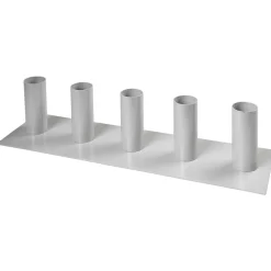 Support Métallique 5 Logements, Hauteur 15 Cm, Gris, Droit-DecoWoerner Outlet