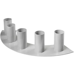 Support Métallique 5 Logements, Hauteur 15 Cm, Gris, Incurvé-DecoWoerner Best