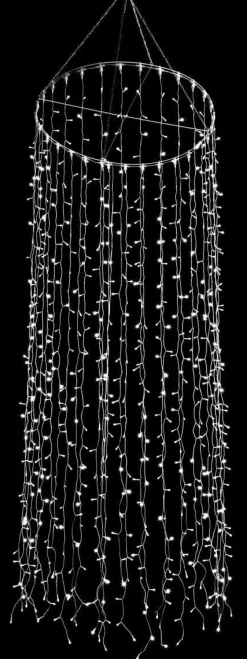 Suspension Chaînes Lumineuses LED, Lumière he, 500 Cm, Ø 100 Cm-DecoWoerner