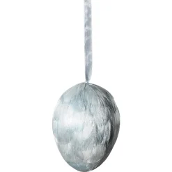 Suspension Déco œuf-plumes Polaire, Long. 10 Cm-DecoWoerner New