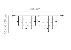 Système LED Icicle-Light IP20 300 X 50 Cm, Sans Cable-DecoWoerner Best
