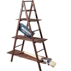 Étagère-échelle Vintage Brune, Haut. 150 Cm-DecoWoerner