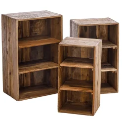 Étagères Décoratives En Bois 3 Pièces, 50 Cm, 65 Cm, 70 Cm De Haut-DecoWoerner Best