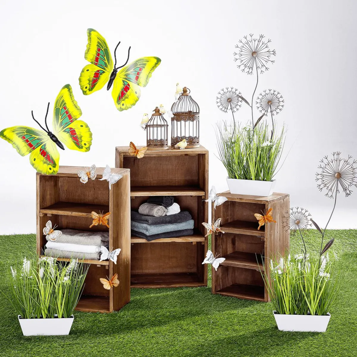 Étagères Décoratives En Bois 3 Pièces, 50 Cm, 65 Cm, 70 Cm De Haut-DecoWoerner Best