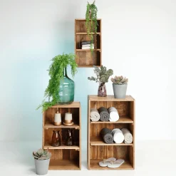Étagères Décoratives En Bois 3 Pièces, 50 Cm, 65 Cm, 70 Cm De Haut-DecoWoerner Best