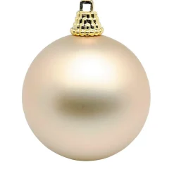 Tapis, Boules De Noël Champagne En Plastique, 6 Cm Ø - 24 Pièces-DecoWoerner Online