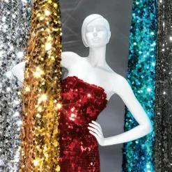 Tissu à Paillettes , Larg. 136 Cm-DecoWoerner Hot