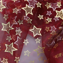 Tissu Organza "Petites étoiles" Larg. 145 Cm-DecoWoerner Discount
