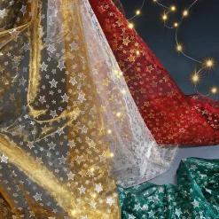 Tissu Organza "Petites étoiles" Larg. 145 Cm-DecoWoerner Online