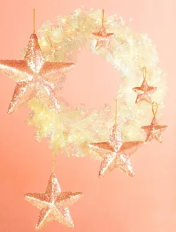Étoile à Paillettes Ø 22 Cm, 2 Pces,-DecoWoerner Best