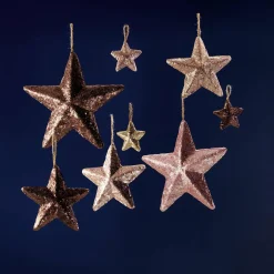 Étoile à Paillettes Ø 22 Cm, 2 Pces,-DecoWoerner Best