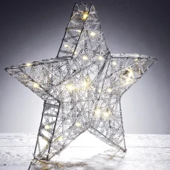 Étoile Décorative En Métal à LED 30 Cm Fonctionnant Sur Piles-DecoWoerner Hot