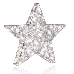Étoile Décorative En Métal à LED 30 Cm Fonctionnant Sur Piles-DecoWoerner Hot