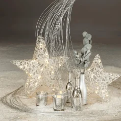Étoile Décorative En Métal à LED 30 Cm Fonctionnant Sur Piles-DecoWoerner Hot
