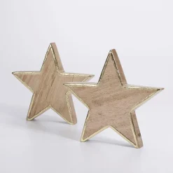 Étoile En Bois De Manguier 2,5 X 20 Cm 2 Pièces-DecoWoerner Clearance
