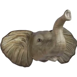 Tête D’éléphant Larg. 109 Cm, Grise/nature-DecoWoerner New