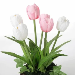 Tulipes Artificielles En Corbeille , 20 Cm-DecoWoerner Clearance