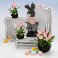 Tulipes Artificielles En Corbeille , 20 Cm-DecoWoerner Clearance