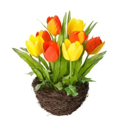 Tulipes Artificielles En Nid , 25 Cm-DecoWoerner