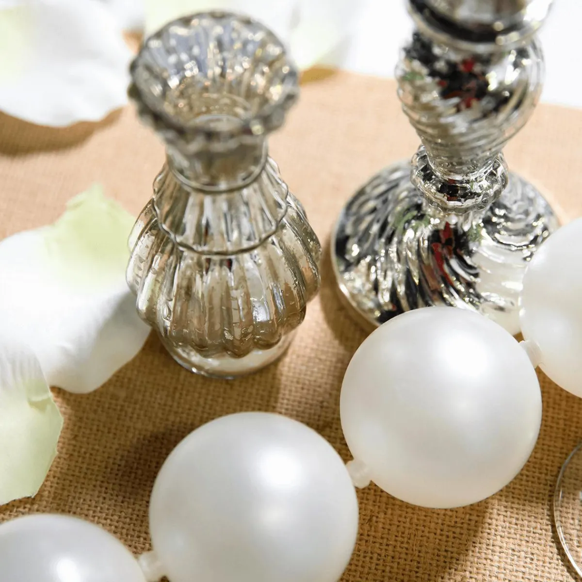 Vases En Pour Décoration De Table Avec Plateau, 8 Pièces-DecoWoerner Clearance