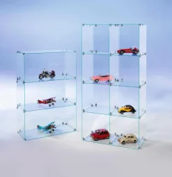 Vitrine En Verre Cube à Monter Soi-même, Avec Panneaux Arrières Haut. 165 Cm-DecoWoerner Sale
