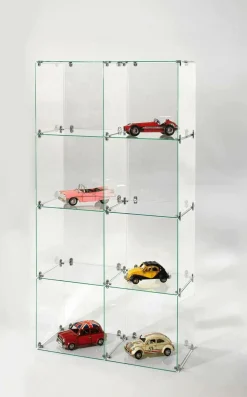 Vitrine En Verre Cube à Monter Soi-même, Sans Panneaux Arrières, Haut. 165 Cm-DecoWoerner Best