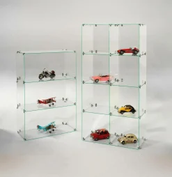 Vitrine En Verre Cube à Monter Soi-même, Sans Panneaux Arrières, Haut. 165 Cm-DecoWoerner Best