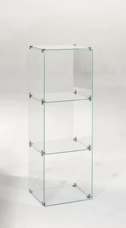Vitrine En Verre Cube à Monter Soi-même, Sans Panneaux Arrières, Haut. 124 Cm-DecoWoerner Outlet