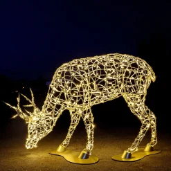 XXL LED Chaudes Cerf Pour Extérieur 120 Cm-DecoWoerner Discount
