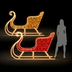 XXL LED Objet Lumineux Traîneau Pour Extérieur 230cm-DecoWoerner Best