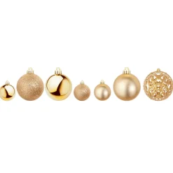 XXL Set De Boules De Noël En Plastique 100pcs 3 - 6 Cm Ø-DecoWoerner